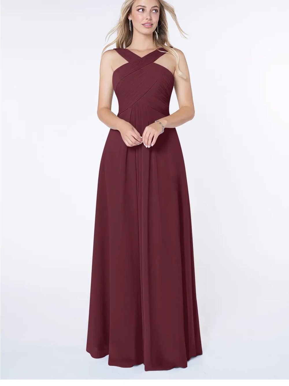 Azazie Kaleigh Bridesmaid Dress Cabernet